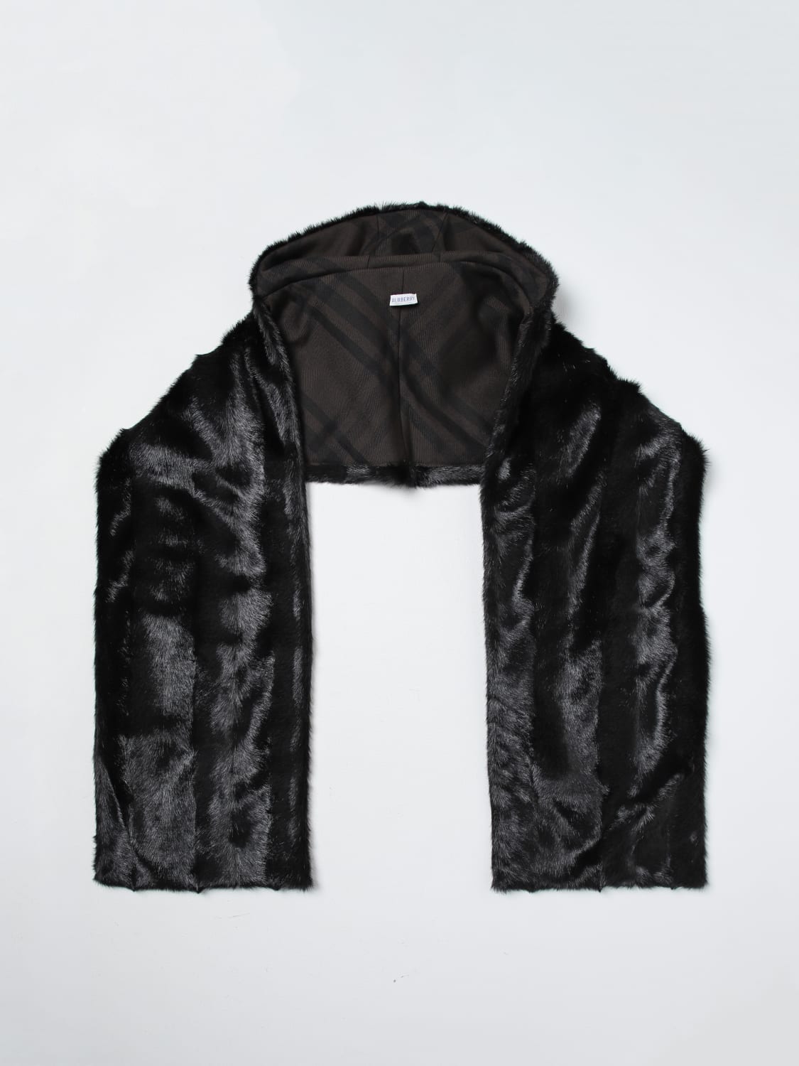 BURBERRY SCARF: Scarf men Burberry, Black - Img 1