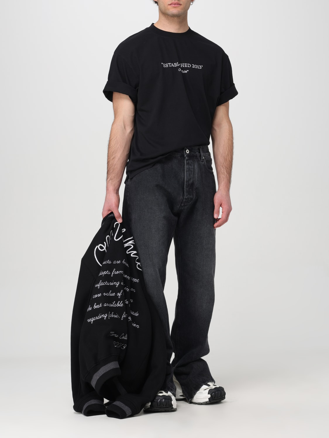 OFF-WHITE JEANS: Jeans men Off-white, Black - Img 2