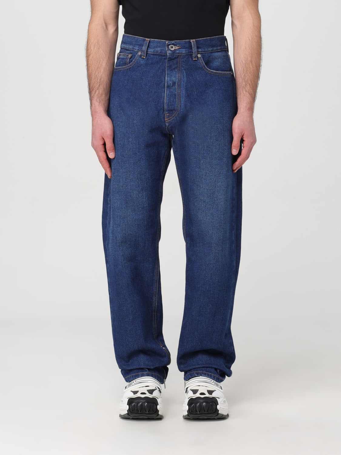 OFF WHITE Jeans men Blue Off White jeans OMYA177C99DEN003 online at GIGLIO.COM