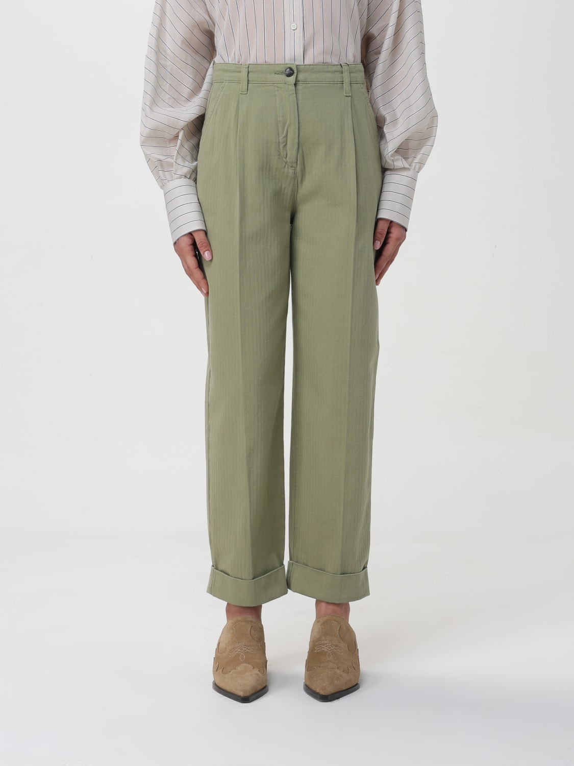 ボトムスその他 ETRO Women Pants WREA0018AC169V0688 Green Etro Outlet: Pants woman - Green | Etro pants WREA0018AC169