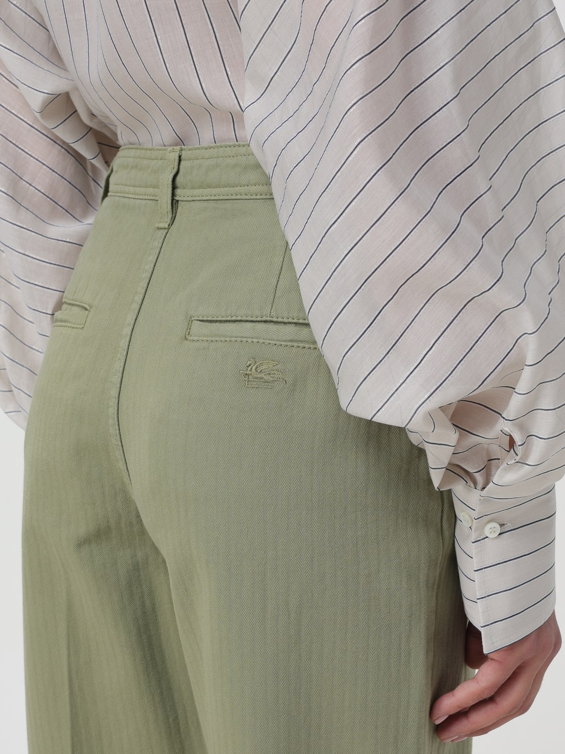 ボトムスその他 ETRO Women Pants WREA0018AC169V0688 Green Etro Outlet: Pants woman - Green | Etro pants WREA0018AC169