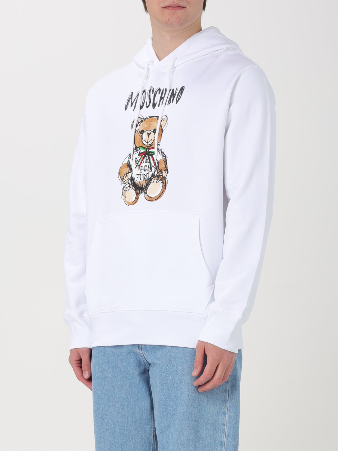 MOSCHINO COUTURE SWEATSHIRT: Sweatshirt homme Moschino Couture, Blanc - Img 3