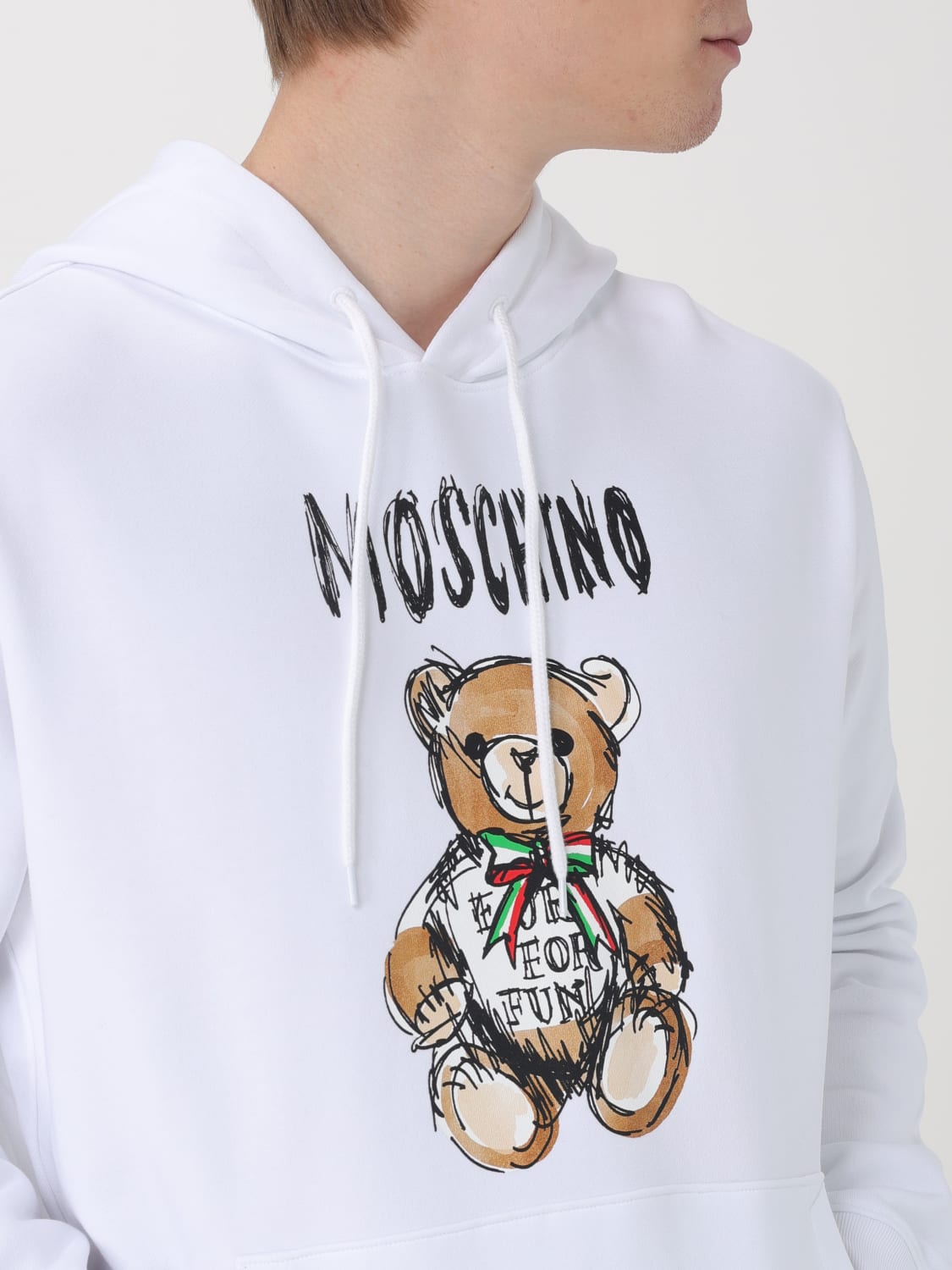 MOSCHINO COUTURE SWEATSHIRT: Sweatshirt homme Moschino Couture, Blanc - Img 4