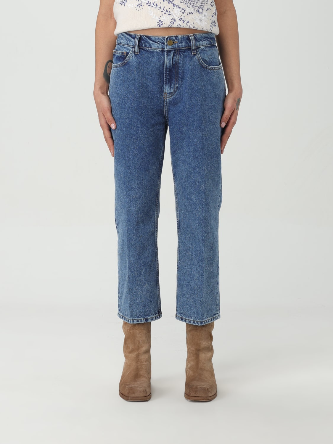デニム・ジーパン PHILOSOPHY DI LORENZO SERAFINI Woman Jeans Blue 03040730 Philosophy Di Lorenzo Serafini Outlet: Pants woman - Blue