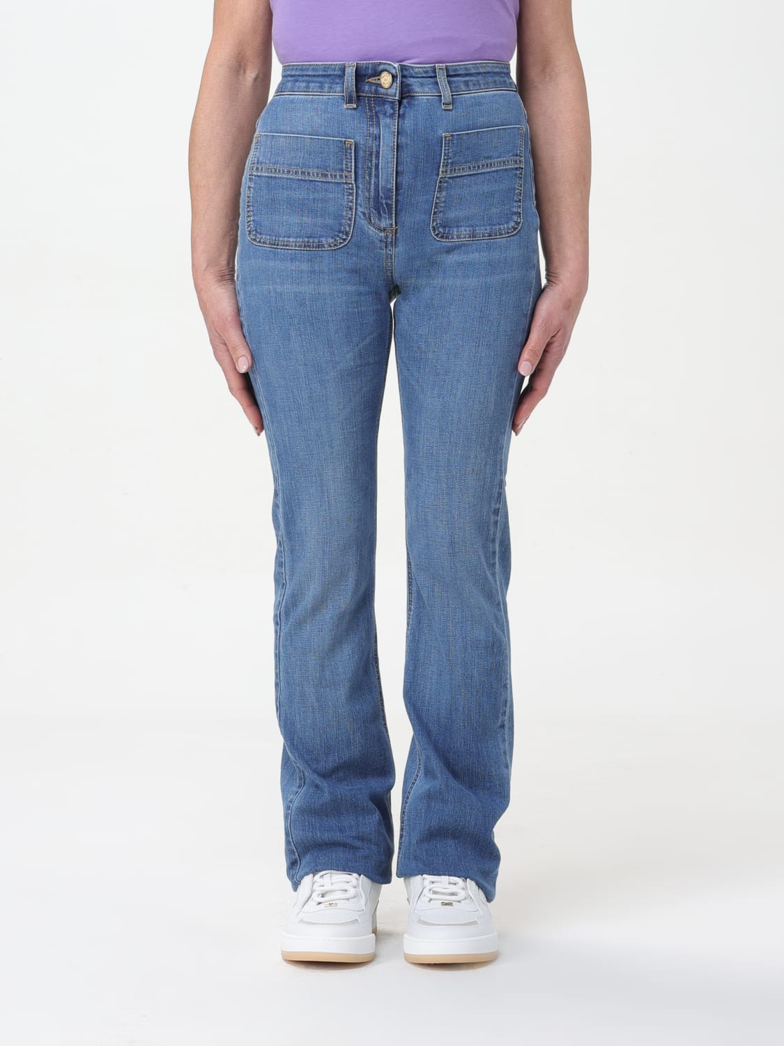 ELISABETTA FRANCHI JEANS: Jeans woman Elisabetta Franchi, Denim - Img 1