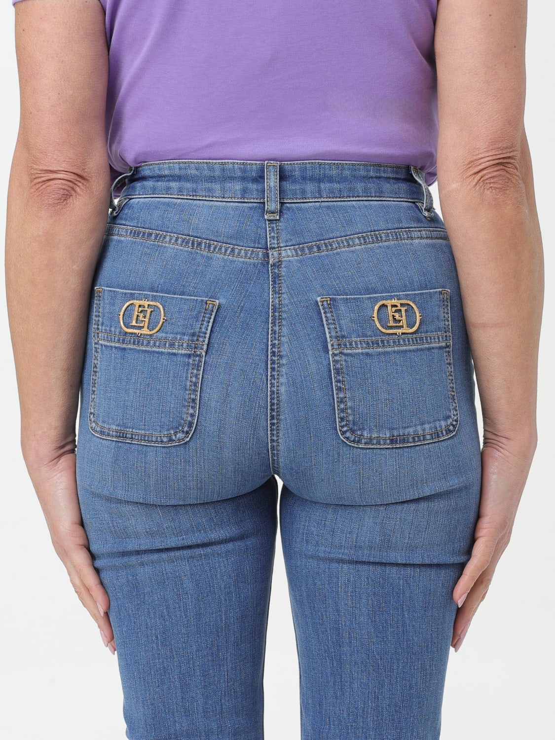 ELISABETTA FRANCHI JEANS: Jeans woman Elisabetta Franchi, Denim - Img 3