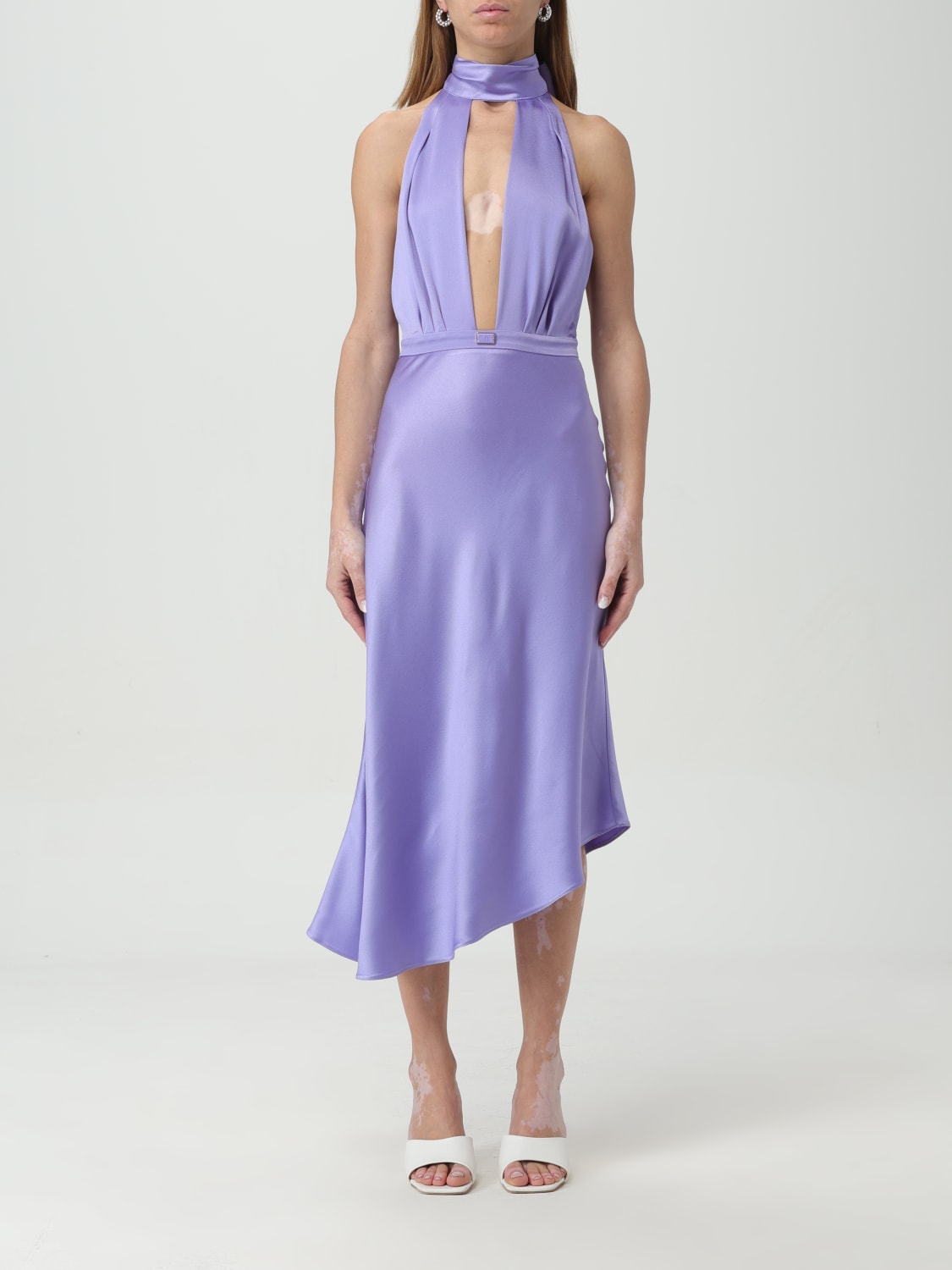 ELISABETTA FRANCHI DRESS: Dress woman Elisabetta Franchi, Violet - Img 1