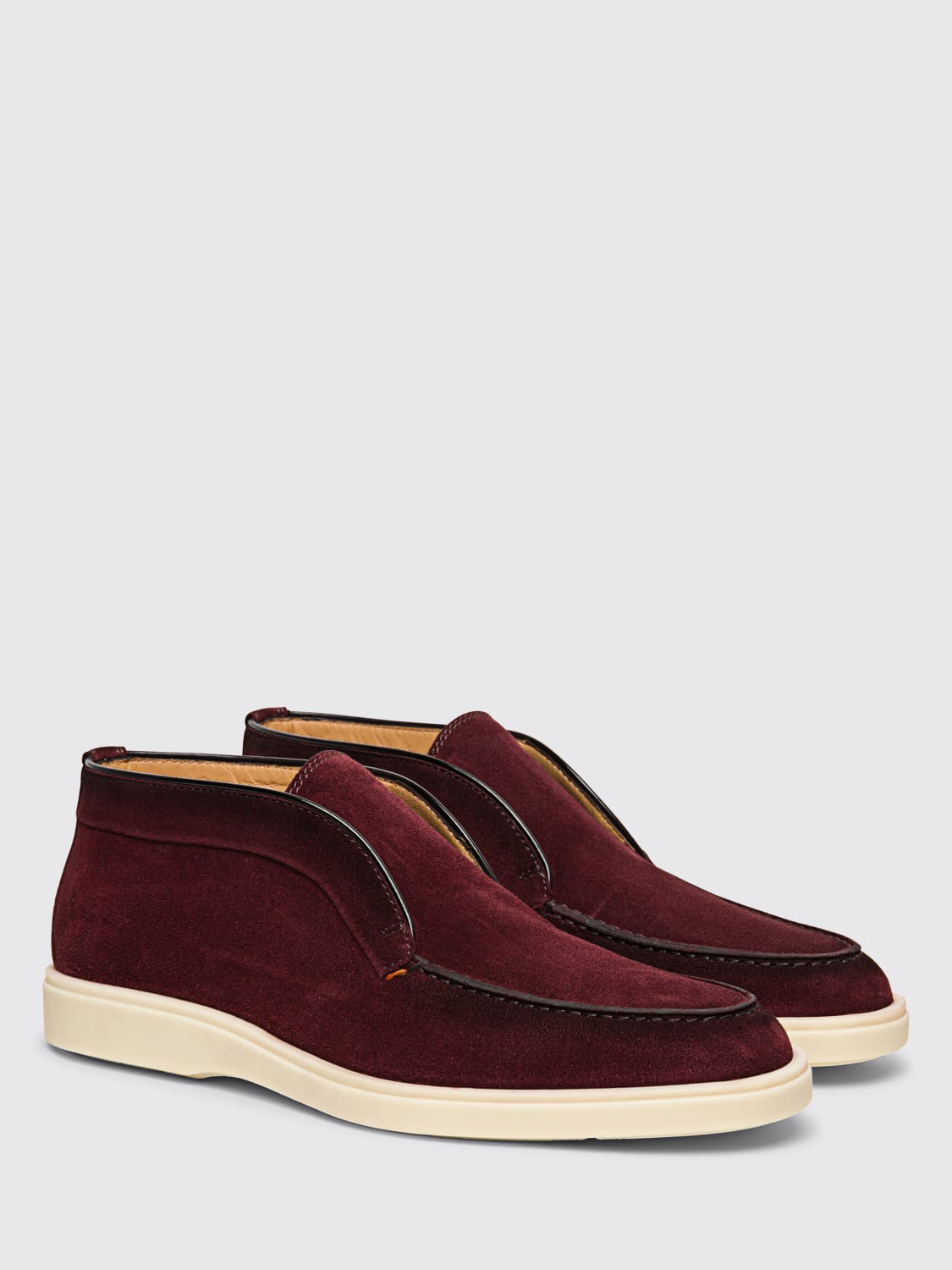 SANTONI CHUKKA BOOTS: Loafers men Santoni, Burgundy - Img 2