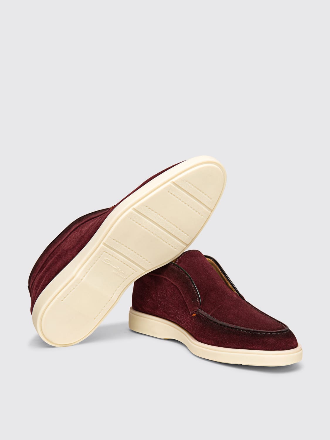 SANTONI CHUKKA BOOTS: Loafers men Santoni, Burgundy - Img 5