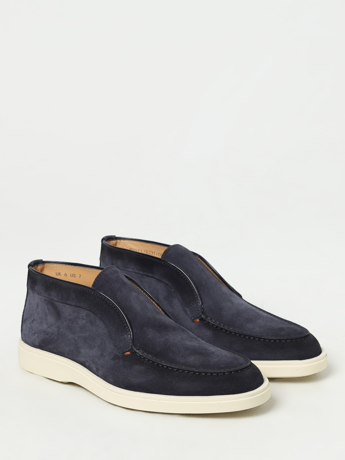 SANTONI DESERT BOOTS: Mocassins homme Santoni, Bleu 1 - Img 2