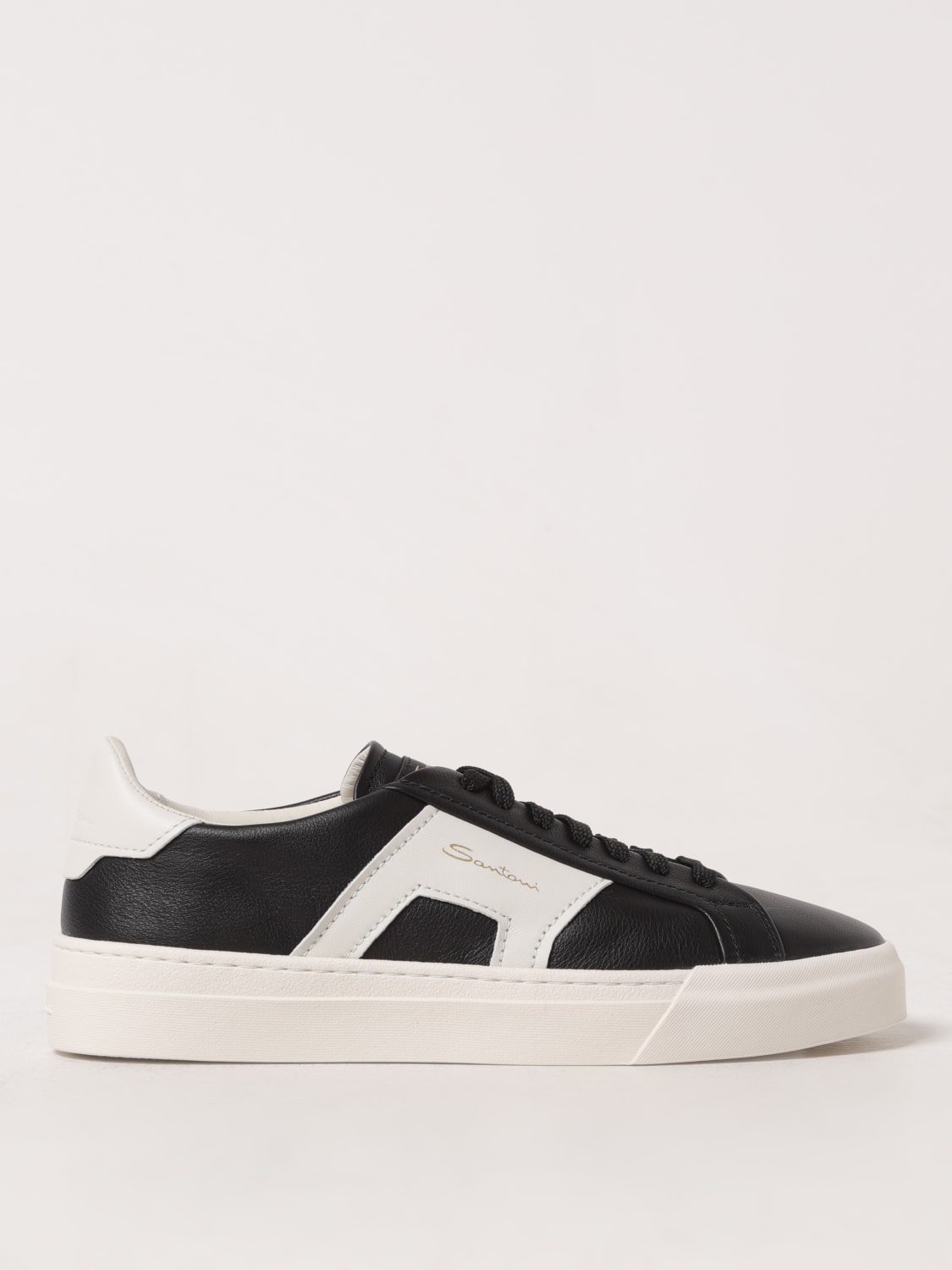 Giglio Sneakers Double Buckle Santoni in pelle a grana