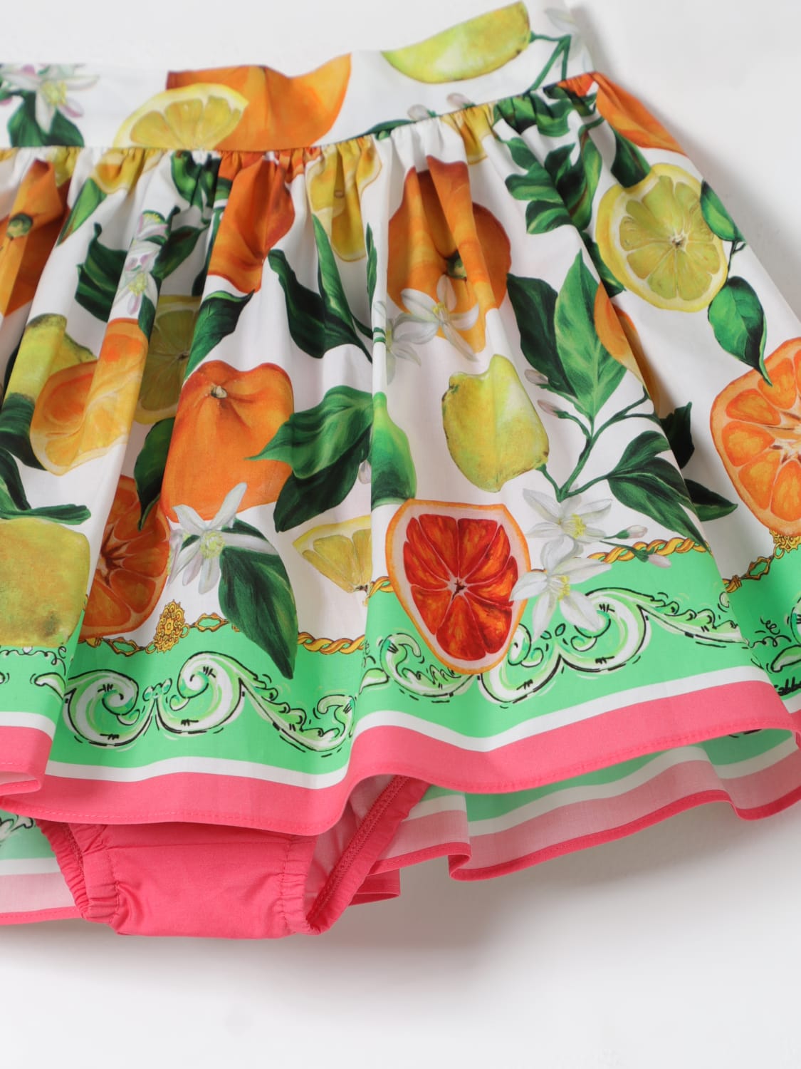 Dolce&Gabbana スカート　11歳　12歳 DOLCE & GABBANA F4CEHTHH5A6 MAJOLICA Print Midi Skirt Cotton