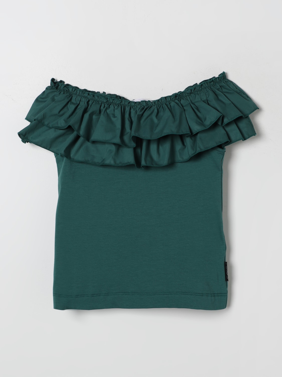 MONNALISA T-SHIRT: T-shirt con balze Monnalisa, Verde - Img 1