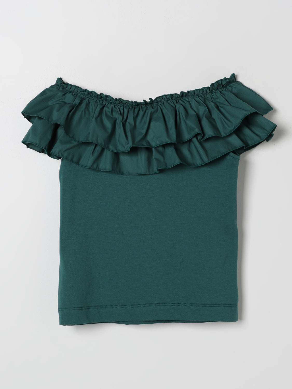 MONNALISA T-SHIRT: T-shirt con balze Monnalisa, Verde - Img 2