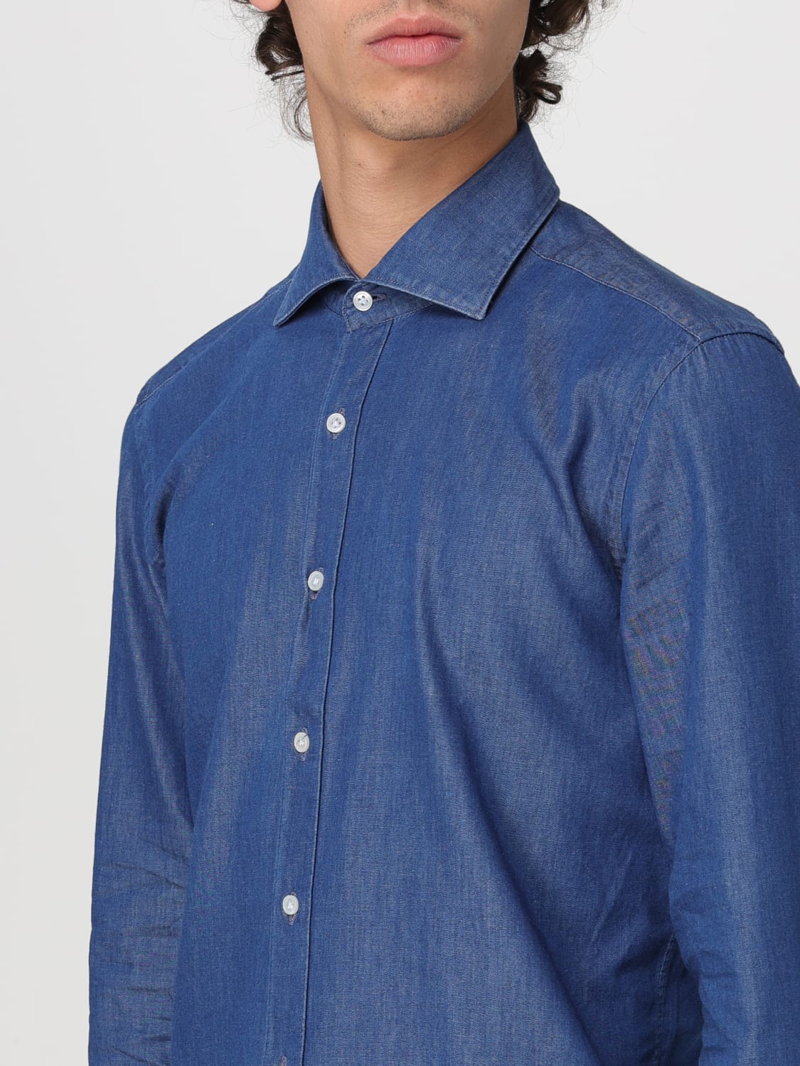 FAY SHIRT: Shirt men Fay, Stone Washed - Img 3