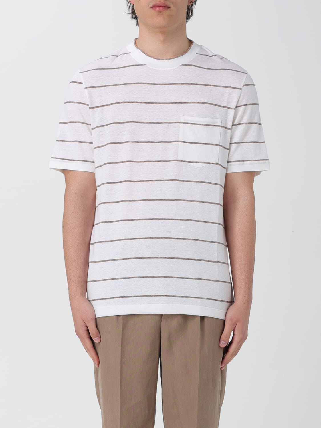 BRUNELLO CUCINELLI Tシャツ: Tシャツ メンズ Brunello Cucinelli, ブラウン - Img 1