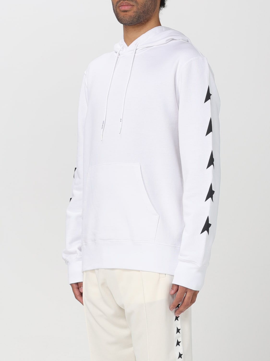 GOLDEN GOOSE FELPA: Felpa Golden Goose in cotone con logo , Bianco - Img 4