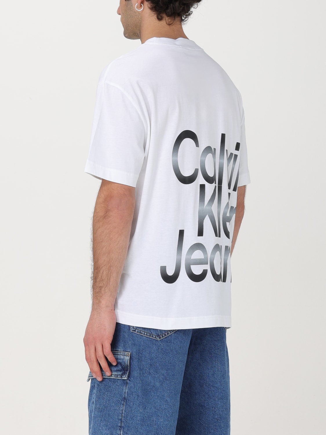 Calvin Klein Outlet T shirt men Ck Jeans White Calvin Klein t shirt J30J325699 online at GIGLIO.COM