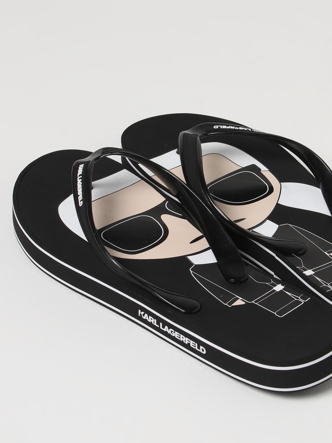 Karl lagerfeld flip flops on sale