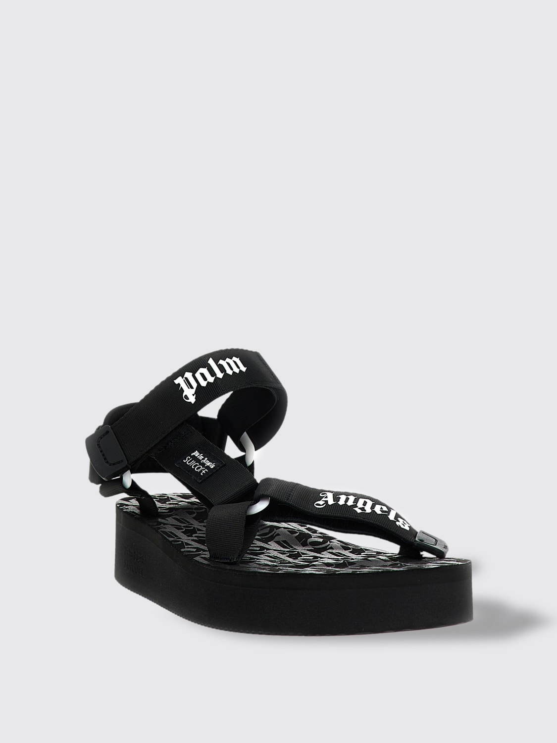 PALM ANGELS SANDALI: Sandalo Depa Palm Angels x Suicoke in nylon , Nero - Img 2