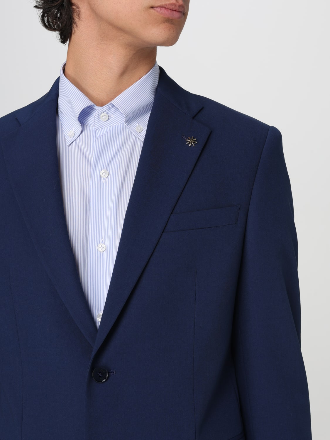 MANUEL RITZ 西服套装: 西服套装 男士 Manuel Ritz, 蓝色 1 - Img 5