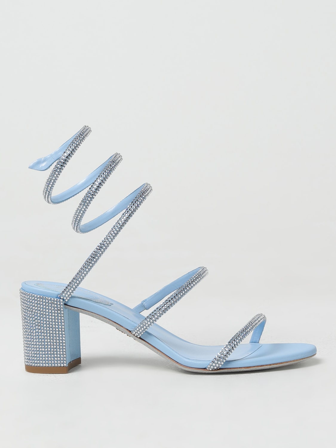 RENE CAOVILLA HEELED SANDALS: High heel shoes woman Rene Caovilla, Gnawed Blue - Img 1