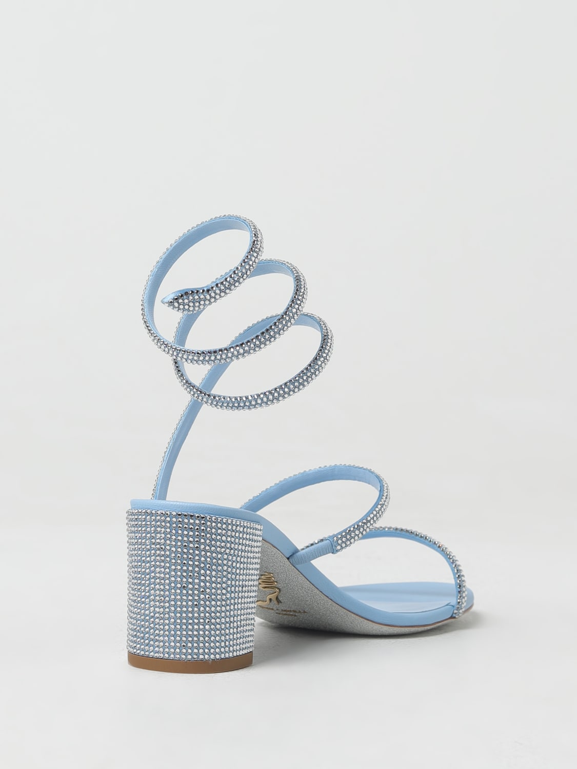 RENE CAOVILLA HEELED SANDALS: High heel shoes woman Rene Caovilla, Gnawed Blue - Img 3