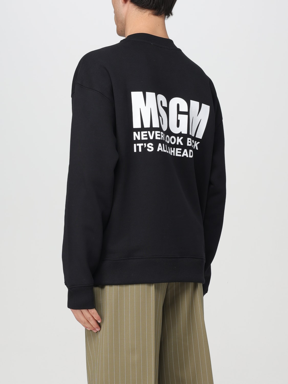 MSGM SWEATSHIRT: Sweatshirt men MSGM, Black - Img 3