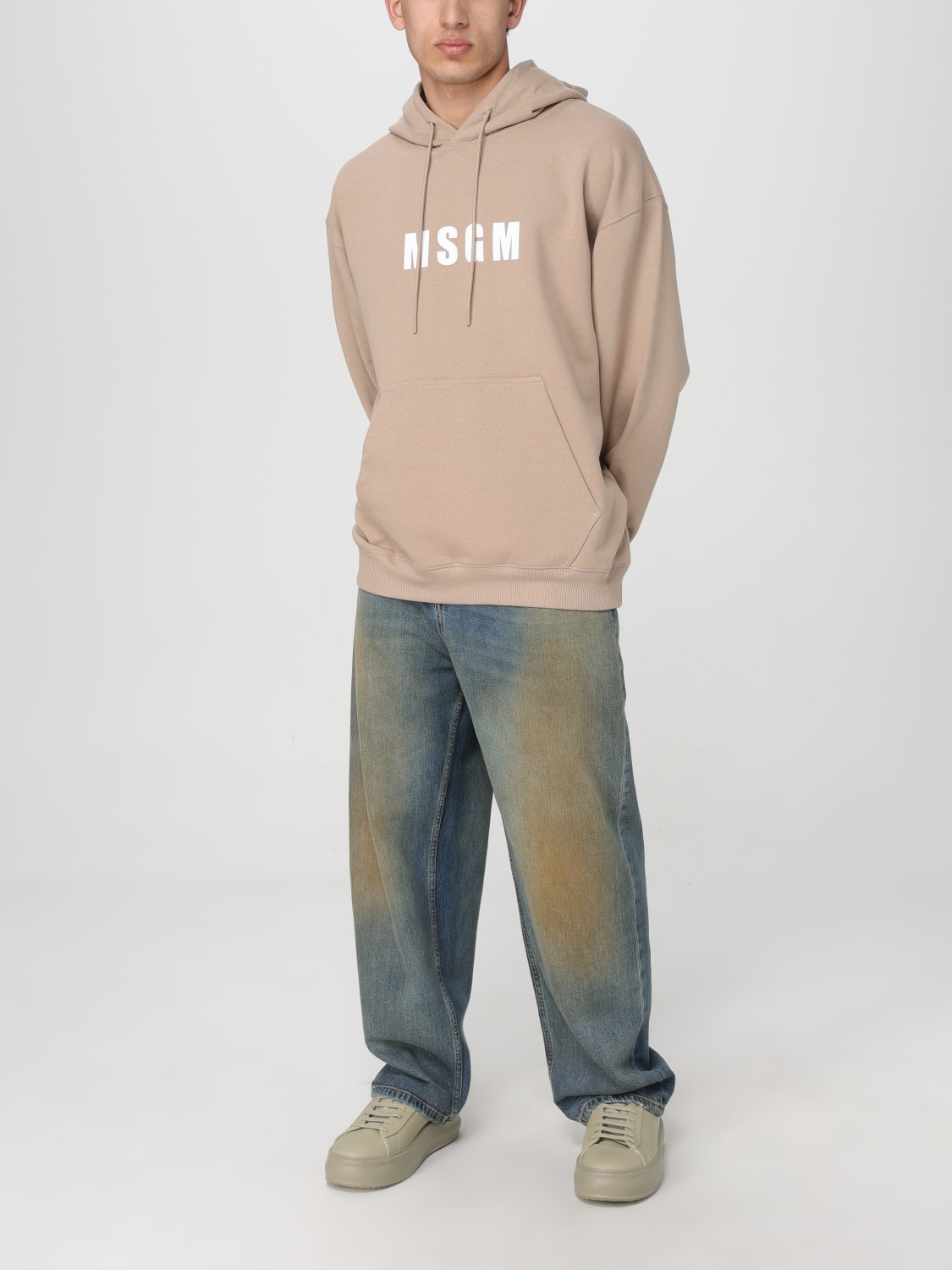 MSGM 스웨트셔츠: 스웨트셔츠 남성 MSGM, 베이지 - Img 2