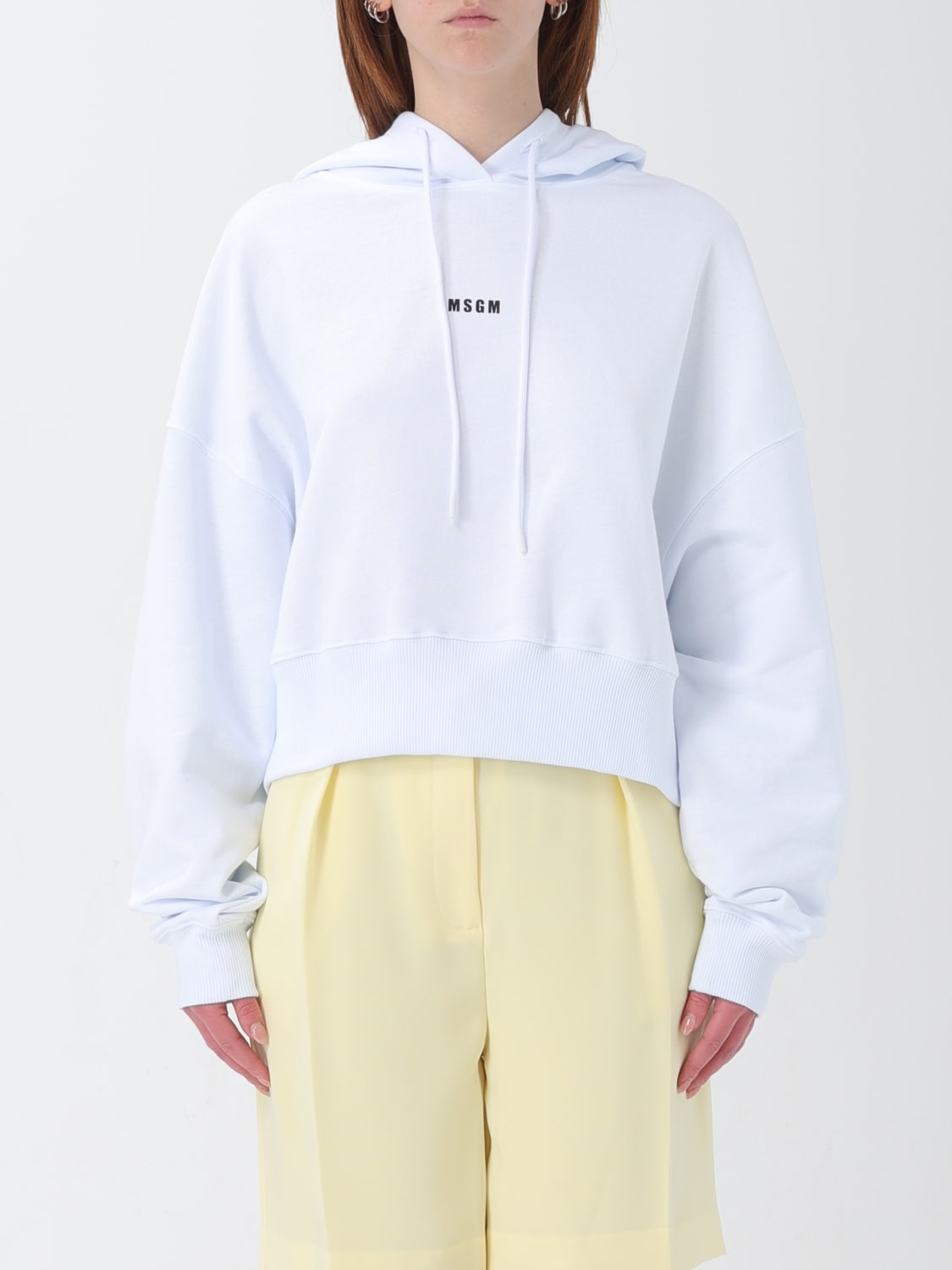 MSGM SWEATSHIRT: Sweatshirt woman MSGM, White - Img 1