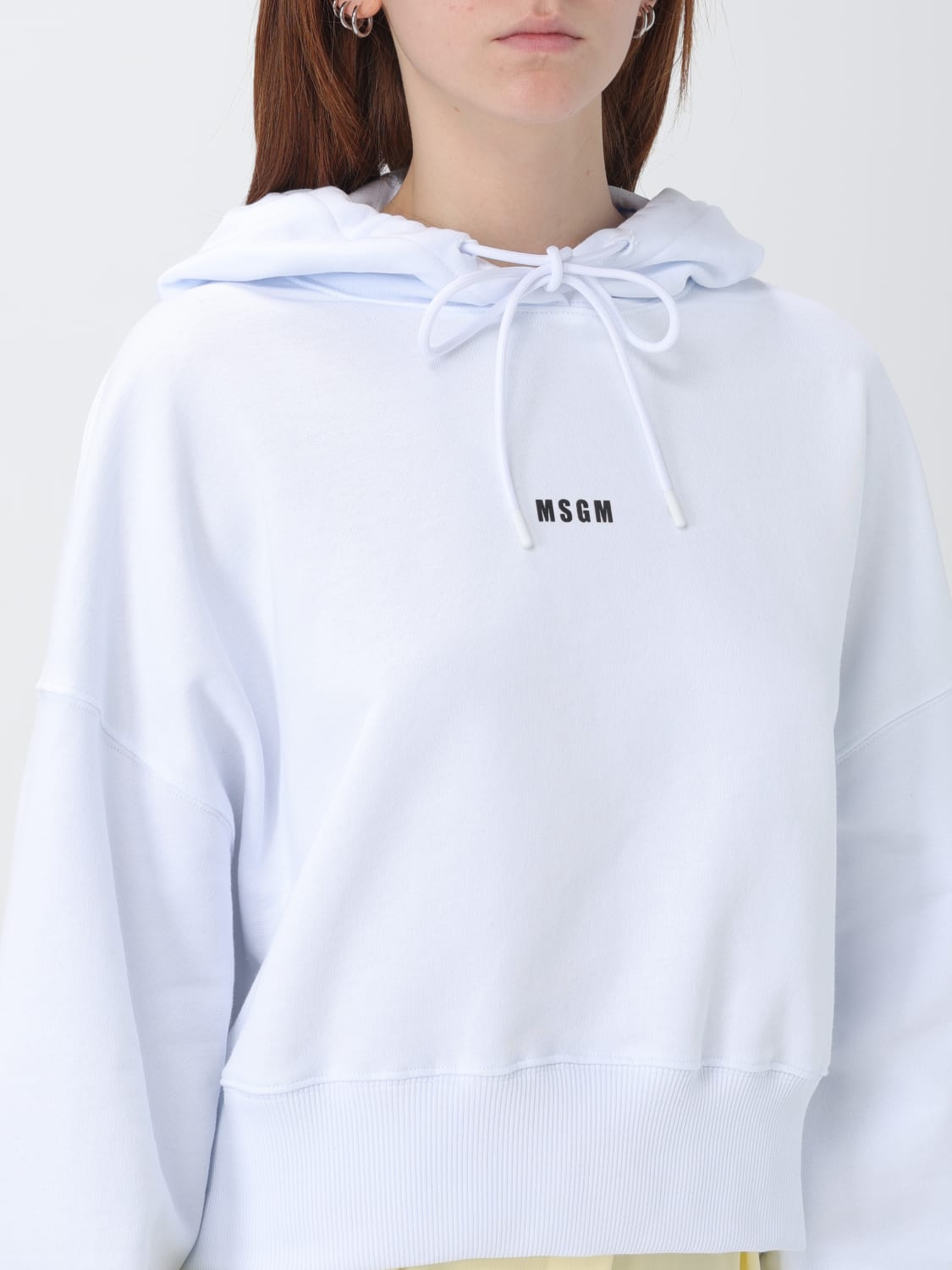 MSGM SWEATSHIRT: Sweatshirt woman MSGM, White - Img 3