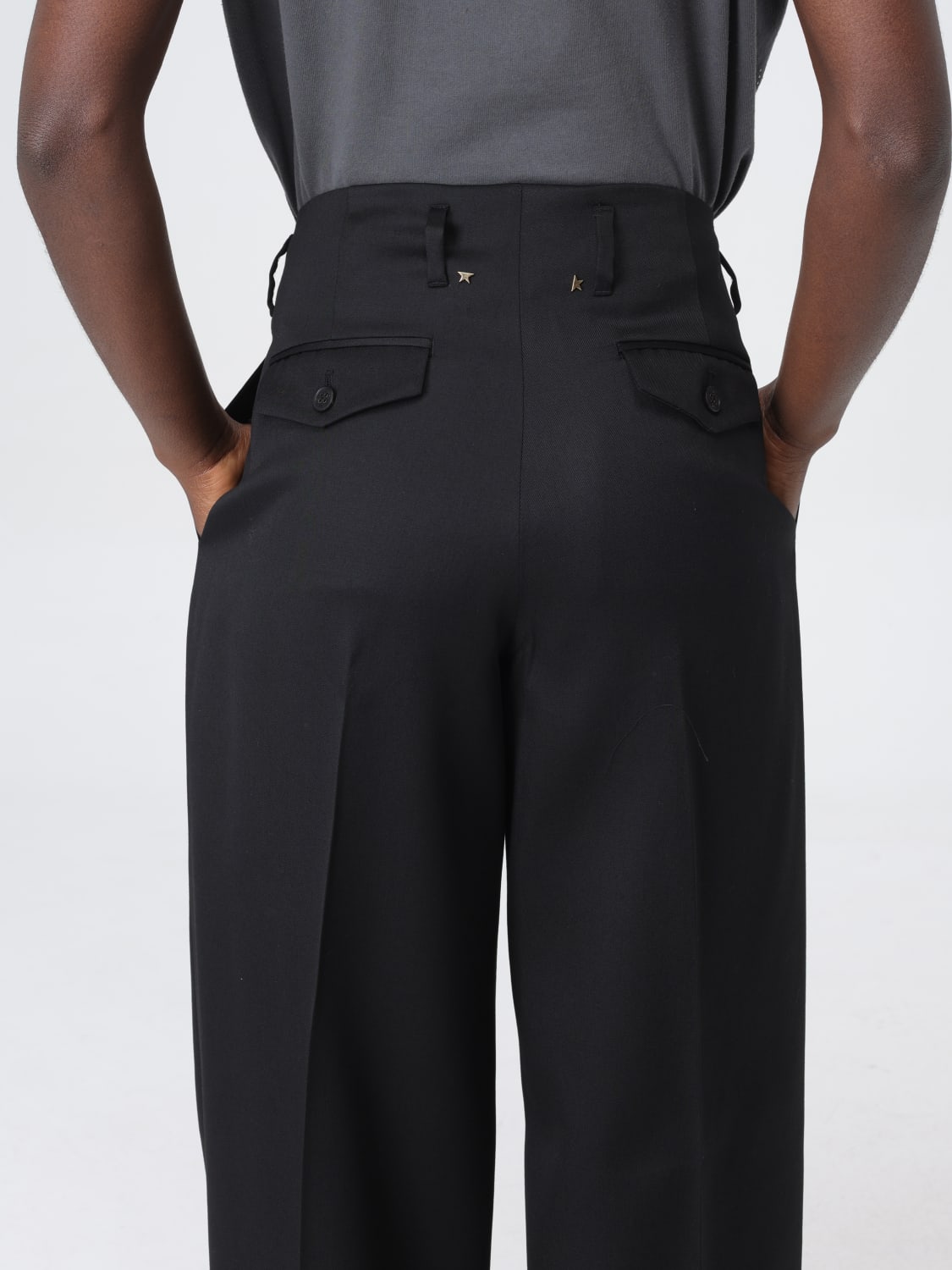 パンツ GOLDEN  Women Straight Pants GWP01203P00154690100 black GOLDEN GOOSE: Pants woman - Black | Golden Goose pants