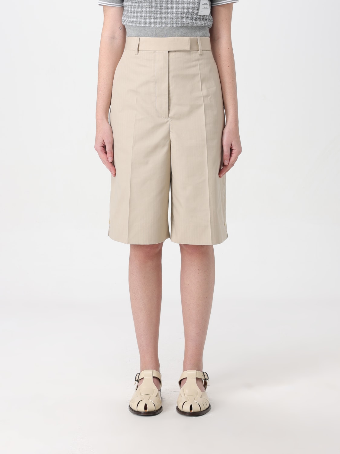 THOM BROWNE SHORT: Short femme Thom Browne, Beige - Img 1