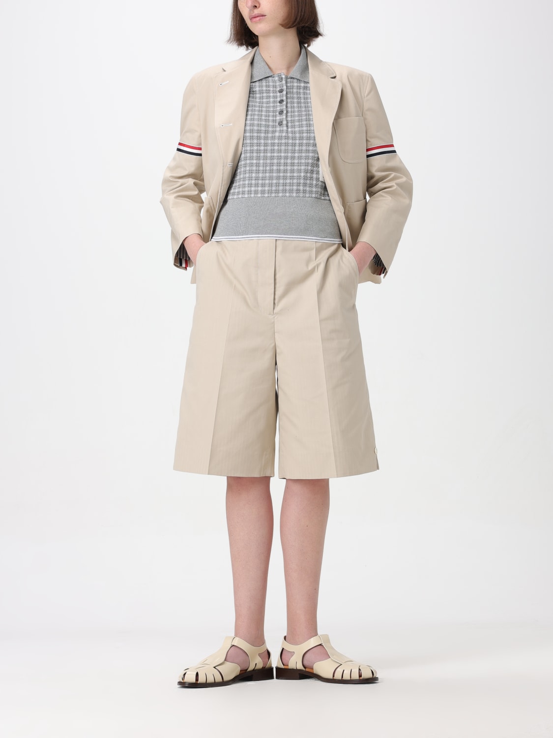 THOM BROWNE SHORT: Short woman Thom Browne, Beige - Img 2