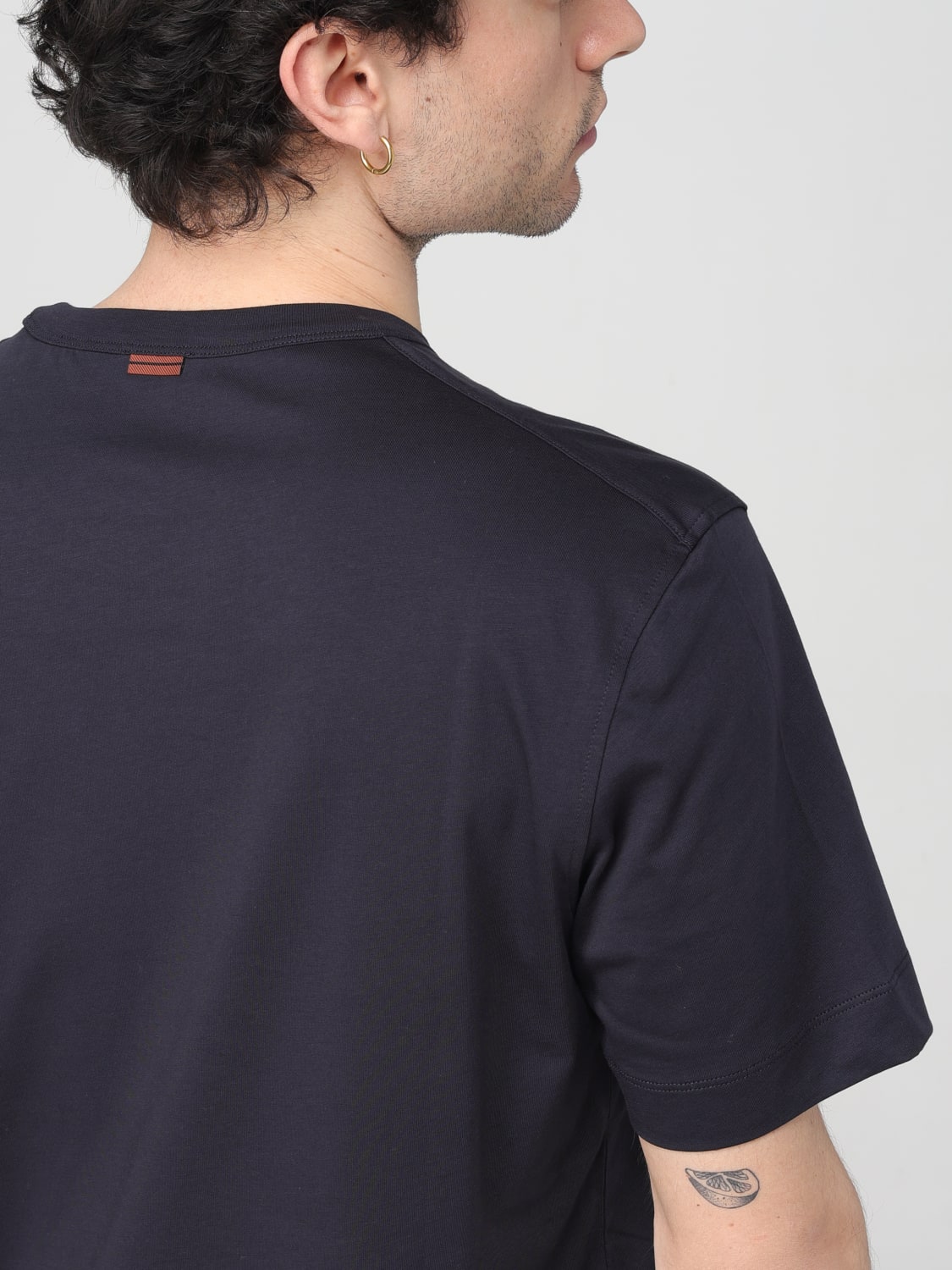 ZEGNA: T-shirt men - Black | Zegna t-shirt E7360A5B760