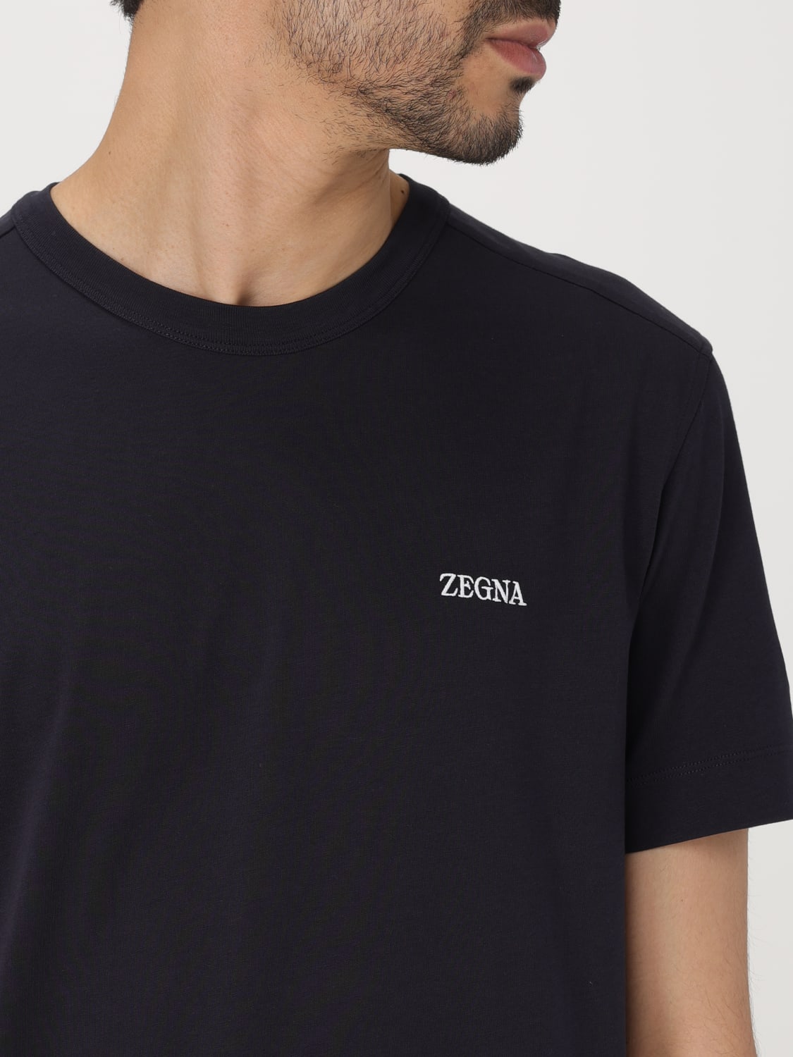 Tシャツ・カットソー Zegna RE7360A5 B760 K09 001 T-shirt Navy Blue Stretch Cotton Polo Shirt SS25 25729584 | Zegna PL