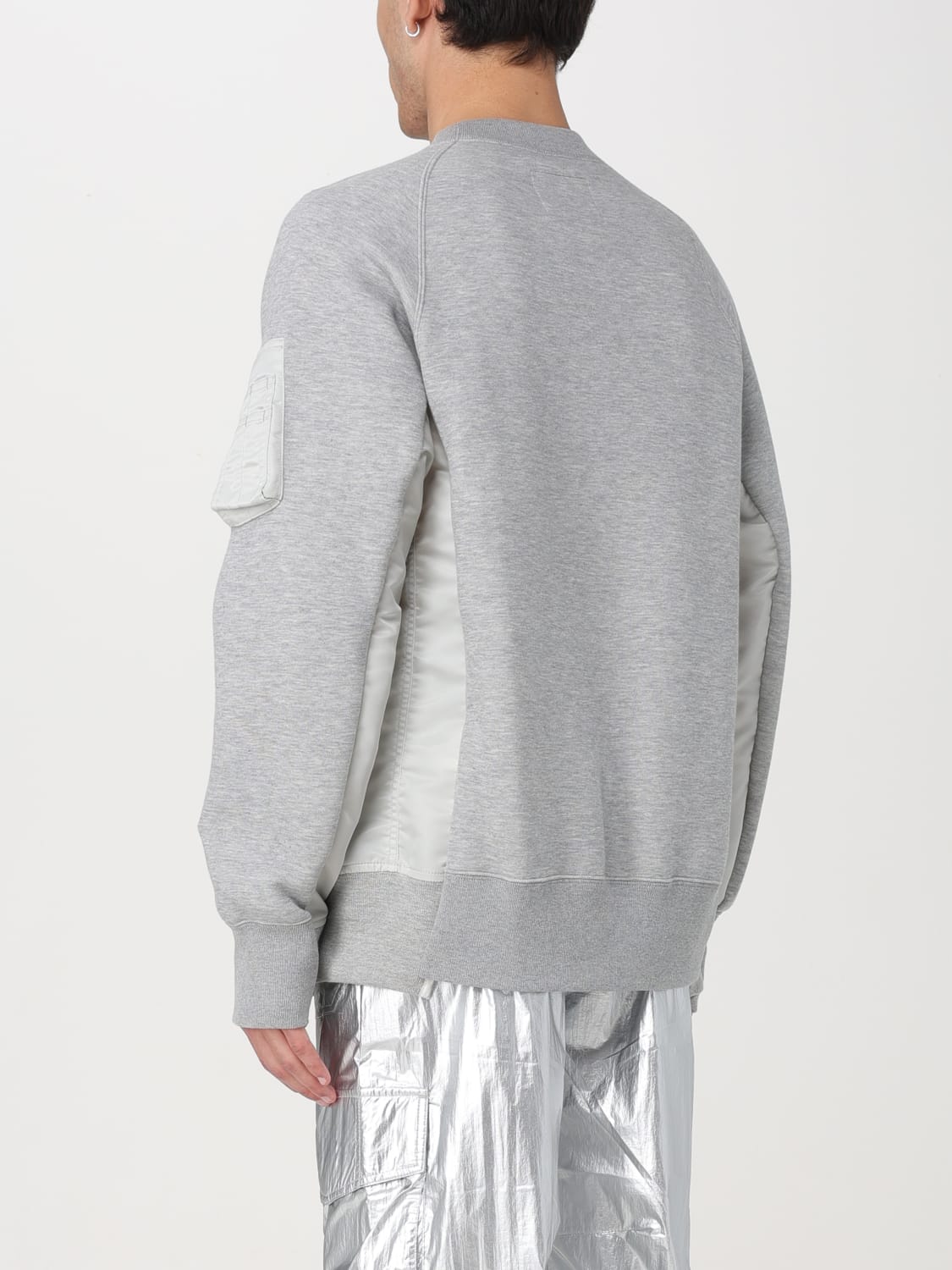 SACAI: Sweater men - Grey | Sacai sweatshirt SCM058 online SACAI: Sweater men - Grey | Sacai sweatshirt SCM058 online