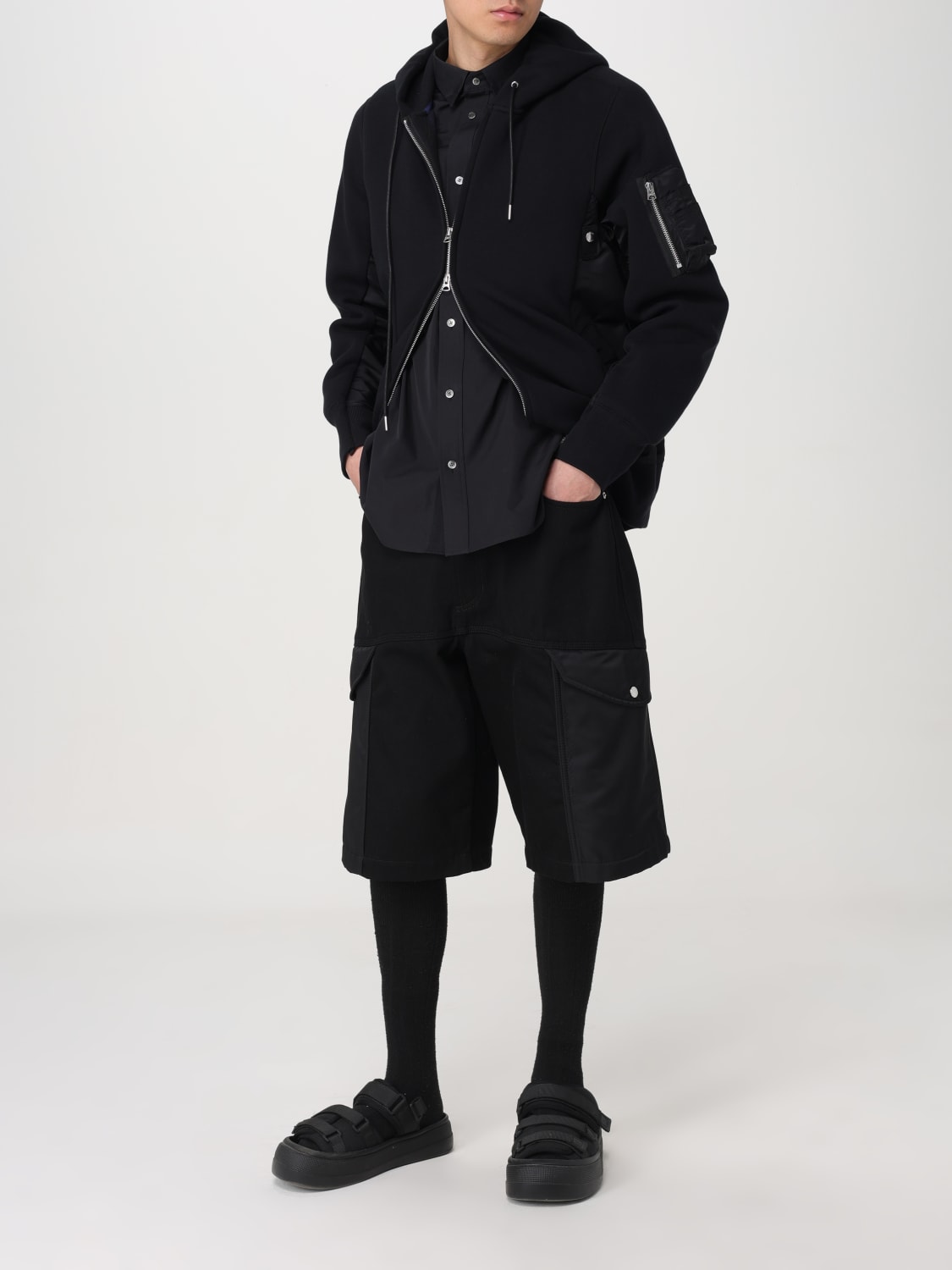 SACAI HEMD: Hemd herren Sacai, Schwarz - Img 2