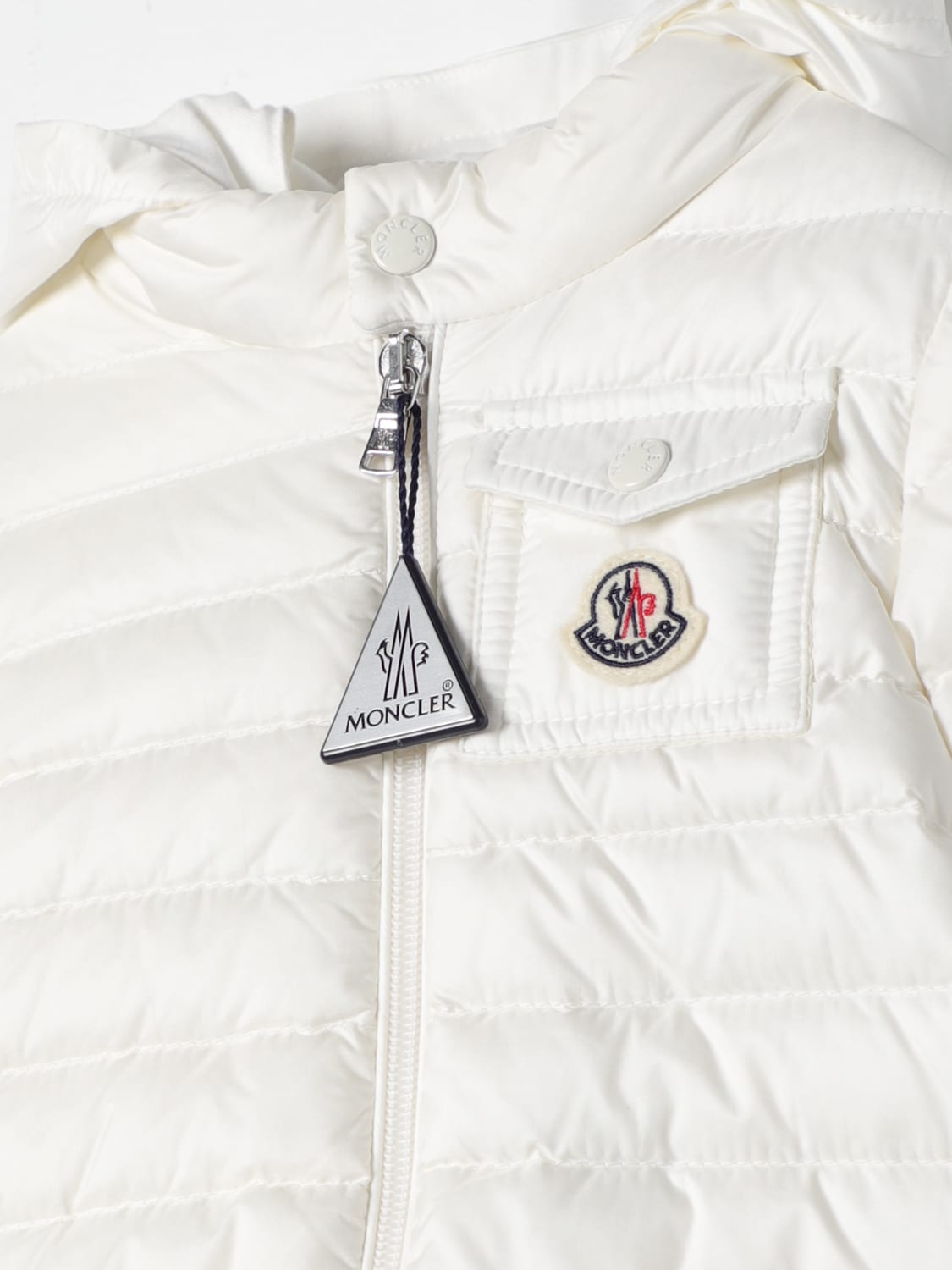 MONCLER 재킷: 코트 남아 Moncler, 화이트 - Img 3