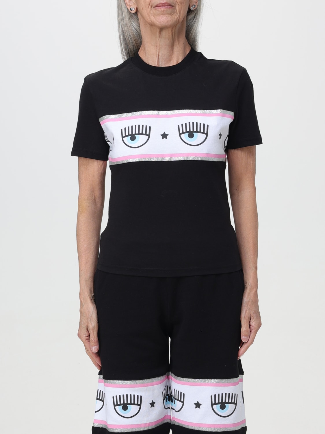 CHIARA FERRAGNI Tシャツ: Tシャツ レディース Chiara Ferragni, ブラック - Img 1