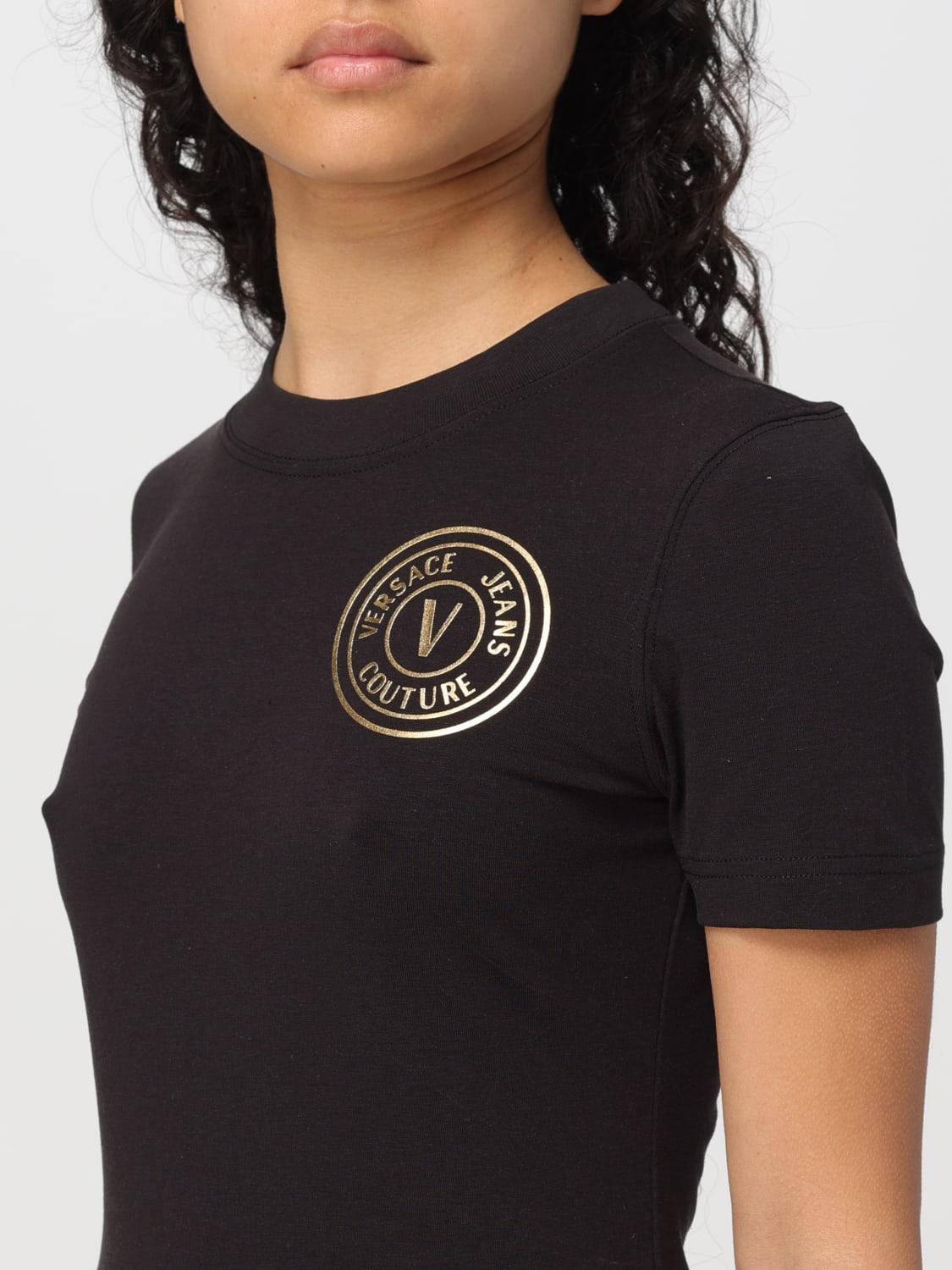 VERSACE JEANS COUTURE T-SHIRT: T-shirt woman Versace Jeans Couture, Black - Img 3