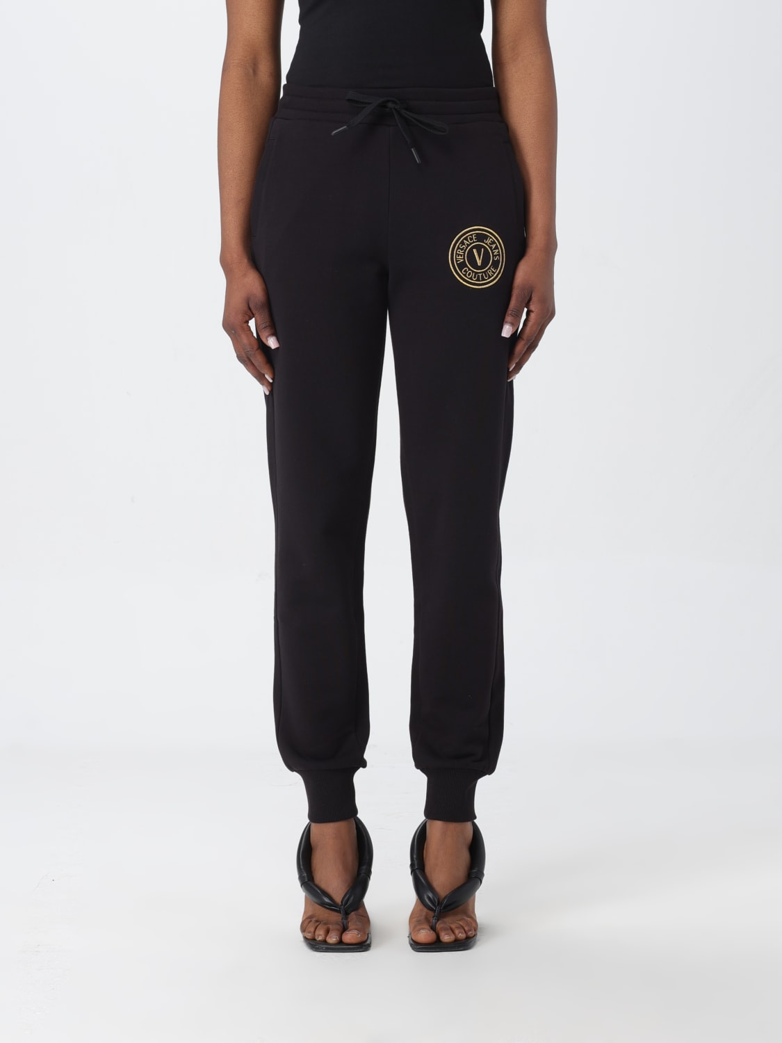 VERSACE JEANS COUTURE PANTS: Pants woman Versace Jeans Couture, Black - Img 1