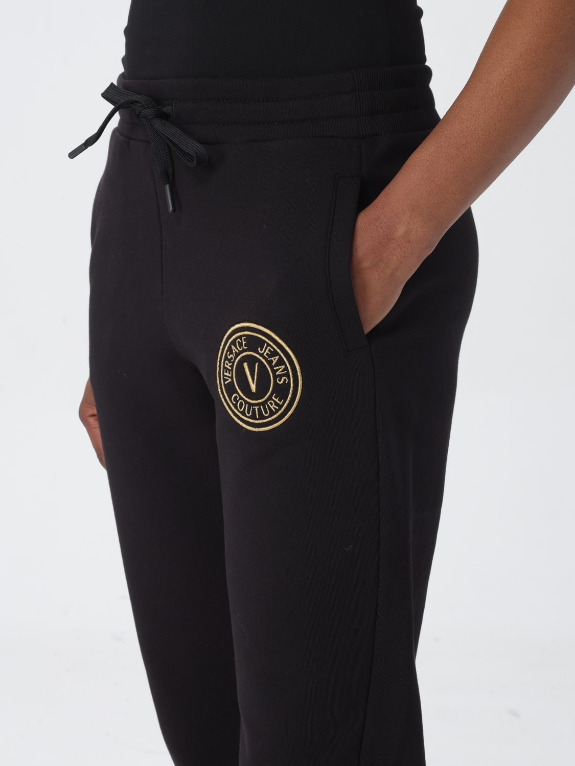 VERSACE JEANS COUTURE PANTS: Pants woman Versace Jeans Couture, Black - Img 3