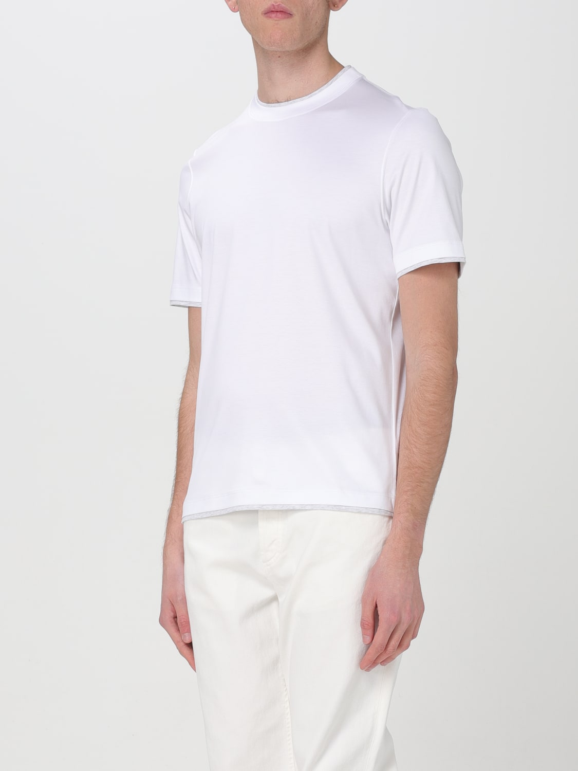 BRUNELLO CUCINELLI: T-shirt men - White | Brunello Cucinelli t-shirt ...