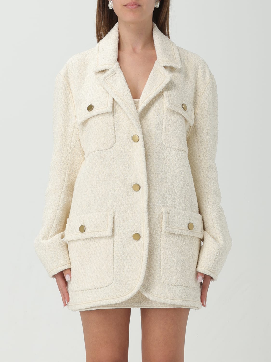 PHILOSOPHY DI LORENZO SERAFINI Americana mujer Marfil Chaqueta Philosophy Di Lorenzo Serafini 06020734 en linea en GIGLIO.COM