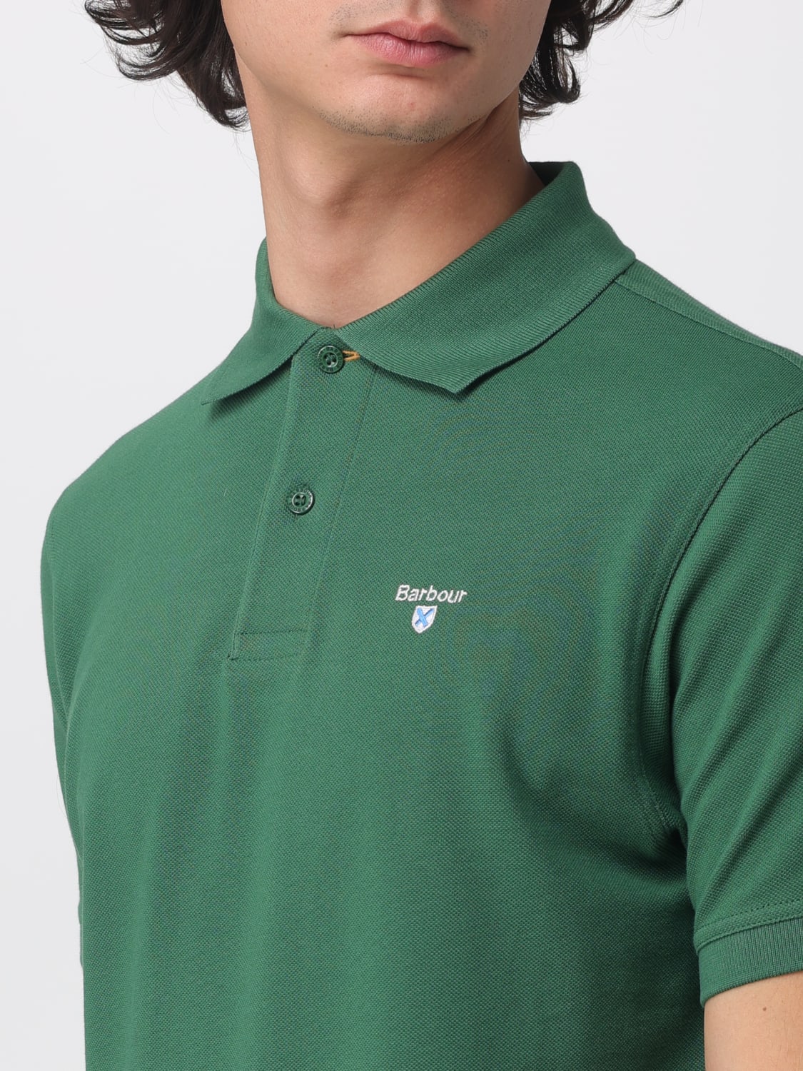 BARBOUR POLO: Polo Barbour in piquet con logo ricamato , Prato - Img 3