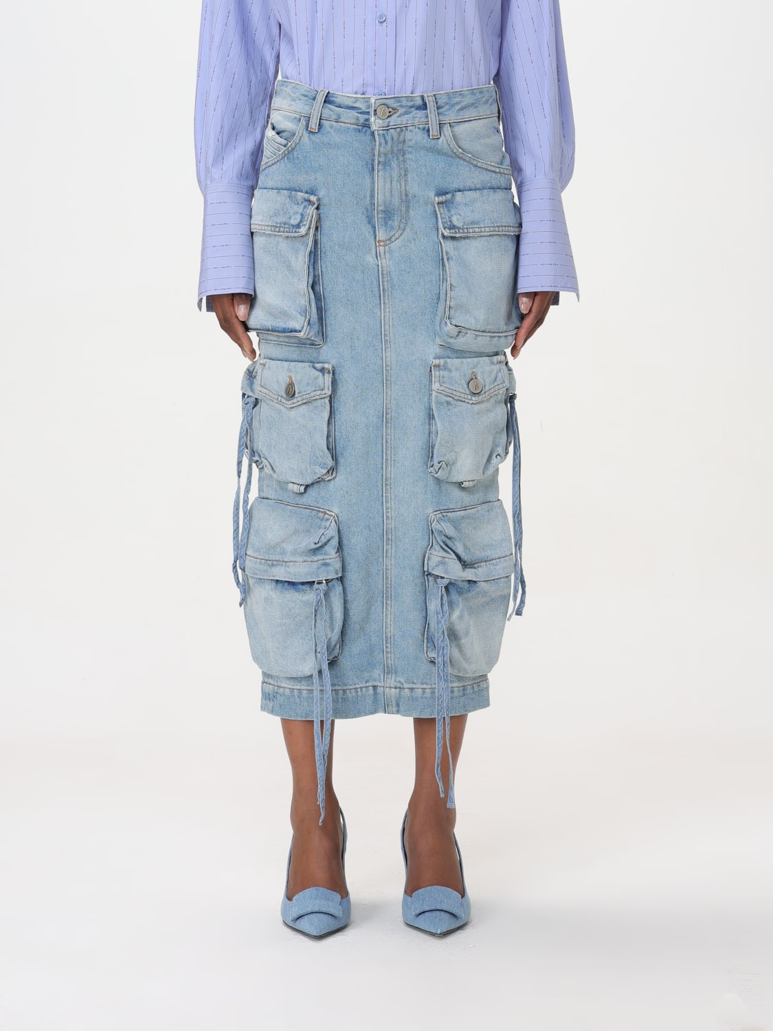 THE ATTICO: Skirt woman - Blue | The Attico skirt
