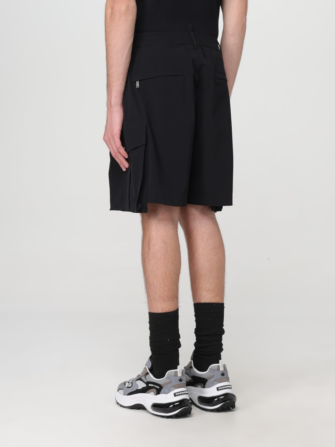 DSQUARED2 PANTALONCINO: Shorts Cargo Dsquared2 in nylon tecnico , Nero - Img 3