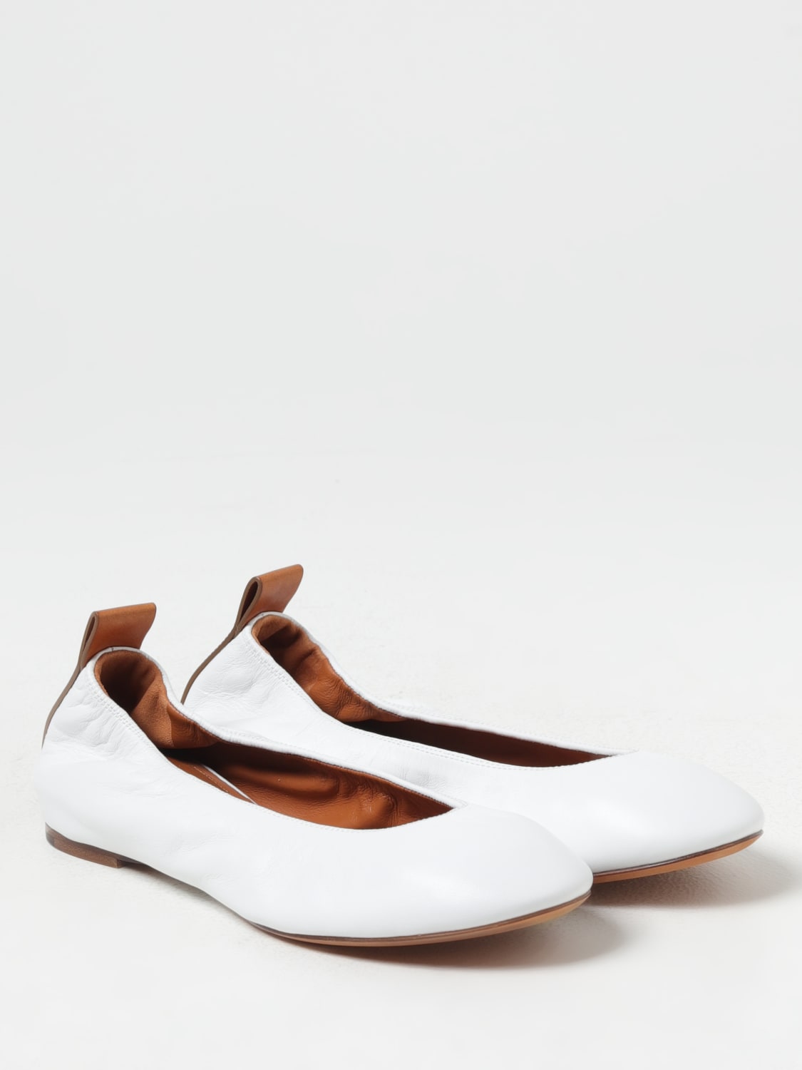 フラットシューズ LANVIN Woman Ballet flats White FWBAMB02NAPAP24 00 Lanvin Outlet: Shoes woman - White | Lanvin ballet flats