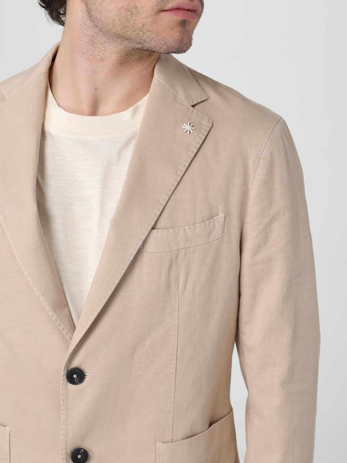 MANUEL RITZ BLAZER: Blazer men Manuel Ritz, Beige - Img 4